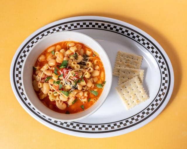 Cup Pasta Fagioli Soup.